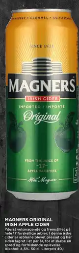Meny Magners original irish apple cider tilbud