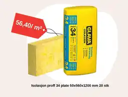 Montér Isolasjon proff 34 plate 50x560x1200 mm tilbud