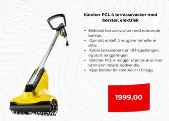 Kärcher PCL 4 terrassevasker med børster, elektrisk