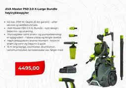 Clas Ohlson AVA Master P60 2.0 X-Large Bundle høytrykksspyler tilbud