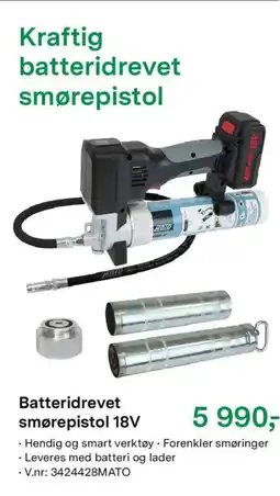 Felleskjøpet Batteridrevet smørepistol 18V tilbud