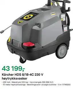 Felleskjøpet Kärcher HDS 8/18-4C 230 V høytrykksvasker tilbud