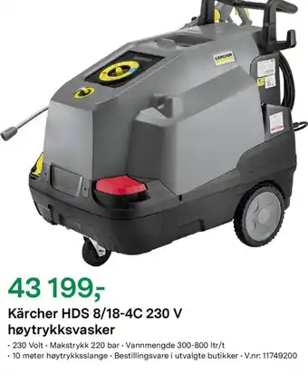 Kärcher HDS 8/18-4C 230 V høytrykksvasker