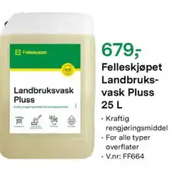 Felleskjøpet Felleskjøpet Landbruks- vask Pluss tilbud