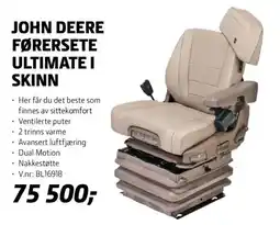 Felleskjøpet John Deere førersete ultimate i skinn tilbud