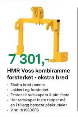 Felleskjøpet HMR Voss kombiramme forsterket - ekstra bred tilbud