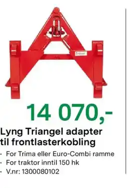 Felleskjøpet Lyng Triangel adapter til frontlasterkobling tilbud