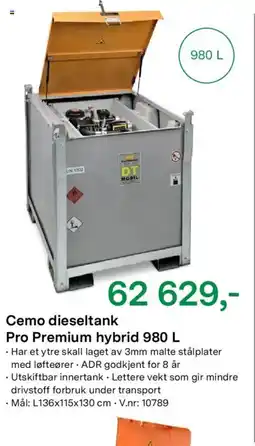 Felleskjøpet Cemo dieseltank Pro Premium hybrid tilbud