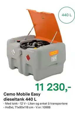 Felleskjøpet Cemo Mobile Easy dieseltank tilbud