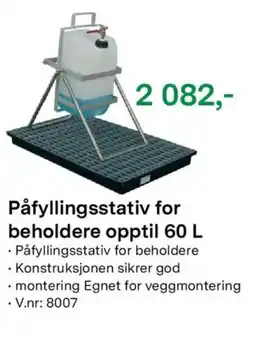 Felleskjøpet Påfyllingsstativ for beholdere opptil 60 L tilbud
