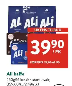 Jacobs Ali kaffe tilbud