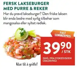 Jacobs FERSK LAKSEBURGER MED PURRE & REKER tilbud