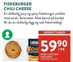Jacobs FISKEBURGER CHILI CHEESE tilbud