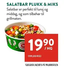 Jacobs SALATBAR PLUKK & MIKS tilbud