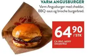 Jacobs VARM ANGUSBURGER tilbud