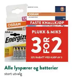 Jacobs Alle lyspærer og batterier tilbud