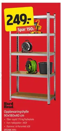 Jula Oppbevaringshylle 90x180x40 cm tilbud