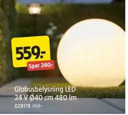 Jula Globusbelysning LED 24 V Ø40 cm 480 lm tilbud