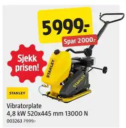 Jula Vibratorplate 4,8 kW 520x445 mm 13000 N tilbud