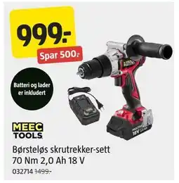 Jula Børsteløs skrutrekker-sett 70 Nm 2,0 Ah 18 V tilbud