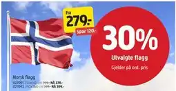 Jula Norsk flagg tilbud