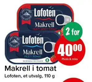 Spar Makrell i tomat tilbud