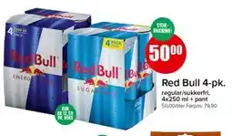 Spar Red Bull 4-pk tilbud