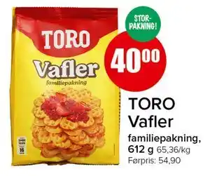 Spar TORO Vafler tilbud