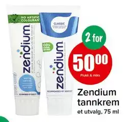 Spar Zendium tannkrem tilbud