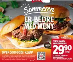 Meny FERSK NORSK ANGUSBURGER tilbud