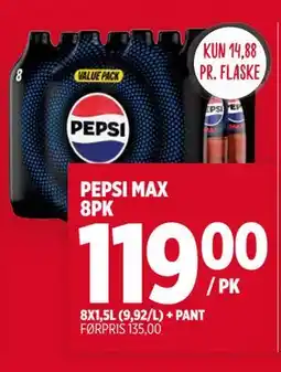 Meny PEPSI MAX 8PK tilbud