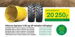 Felleskjøpet Alliance Agristar II 85 og AP wheels tvillinghjul tilbud
