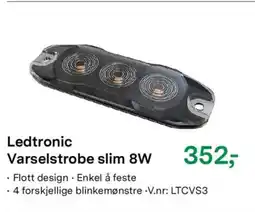 Felleskjøpet Ledtronic Varselstrobe slim 8W tilbud