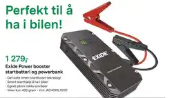 Felleskjøpet Exide Power booster startbatteri og powerbank tilbud