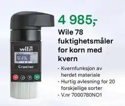 Felleskjøpet Wile 78 fuktighetsmåler for korn med kvern tilbud