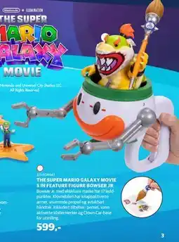 Lekia THE SUPER MARIO GALAXY MOVIE 5 IN FEATURE FIGURE BOWSER JR tilbud