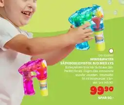Lekia WIND&WATER SÅPEBOBLEPISTOL B/O MED LYS tilbud