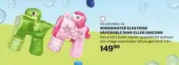 Lekia WIND&WATER ELEKTRISK SÅPEBOBLE DINO ELLER UNICORN tilbud