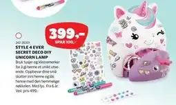 Lekia STYLE 4 EVER SECRET DECO DIY UNICORN LAMP tilbud