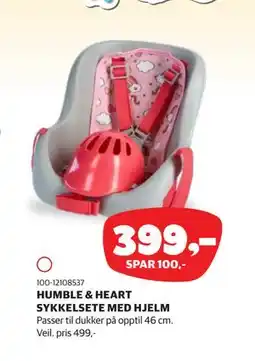 Lekia HUMBLE & HEART SYKKELSETE MED HJELM tilbud
