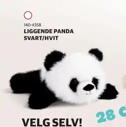 Lekia LIGGENDE PANDA SVART/HVIT tilbud