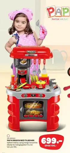 Lekia PAP KJØKKEN MED TILBEHØR tilbud