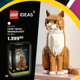 Lekia LEGO IDEAS ORANSJE KATT tilbud