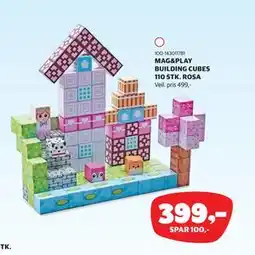 Lekia MAG&PLAY BUILDING CUBES 110 STK. ROSA tilbud