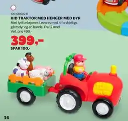 Lekia KID TRAKTOR MED HENGER MED DYR tilbud