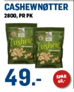 Price Lagerbutikk Cashewnøtter tilbud