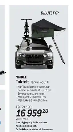 Thansen Taktelt tilbud