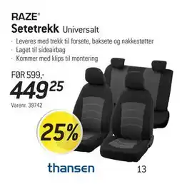 Thansen Setetrekk tilbud