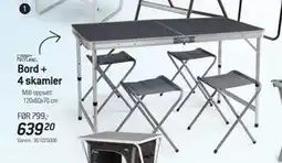 Thansen Bord + 4 skamler tilbud