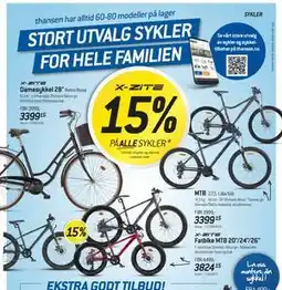 Thansen 15% PÅ ALLE SYKLER tilbud